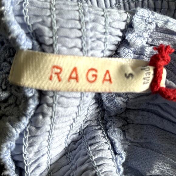 New Raga Ombre Maxi Dress Women's Size S Rare Sample Blues Lace Eyelet Tassels - Picture 12 of 14